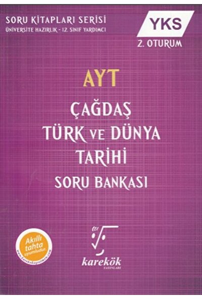 Karekök Yayınları AYT Çağdaş Türk Ve Dünya Tarihi Soru Bankası