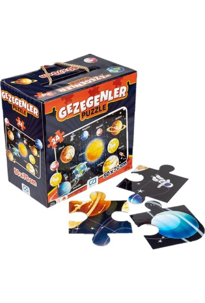 Ca Games 4'lü Süper Yer Puzzle Seti(Türkiye-Dünyamız-Gezegenler-Alfabe)