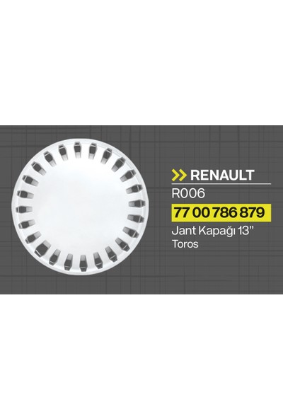 Tisa Renault Toros 13" Jant Kapağı 4'lü Takım JKR006
