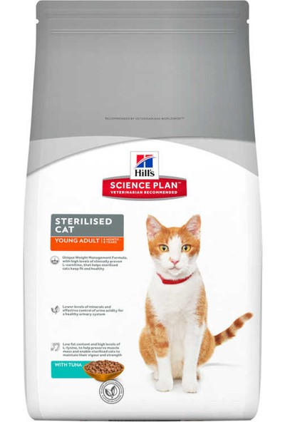 Hill's Science Plan Ton Balıklı Kısırlaştırılmış Yetişkin Kedi Maması 1,5 Kg (Young Adult Sterilised Cat with Tuna)