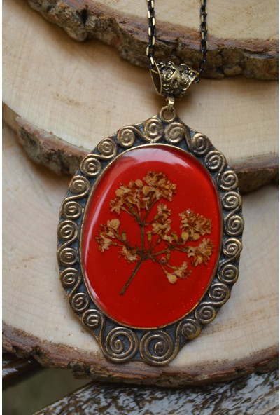 Stoneage Jewellery Rf03036 Gerçek Çiçek El Yapımı Bayan Kolye