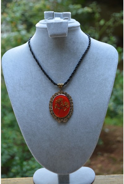 Stoneage Jewellery Rf03036 Gerçek Çiçek El Yapımı Bayan Kolye
