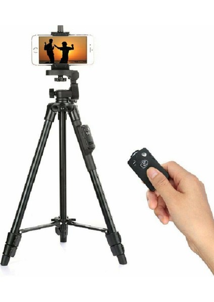 Vct 5208 Kumandalı Telefon Tutuculu Kamera ve Telefon Tripod 125 Cm