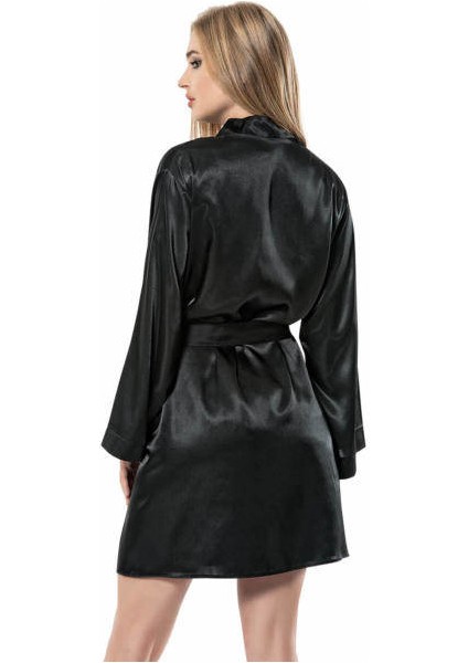 Kuşaklı Uzun Kollu Saten Sabahlık 1151 modelleri