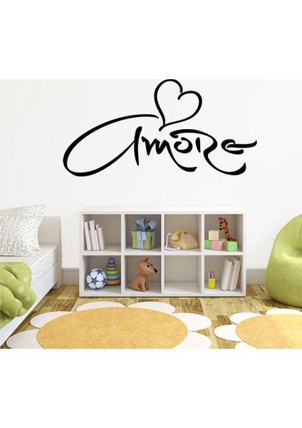 Amore Duvar Stıcker 40 x 80 cm Siyah