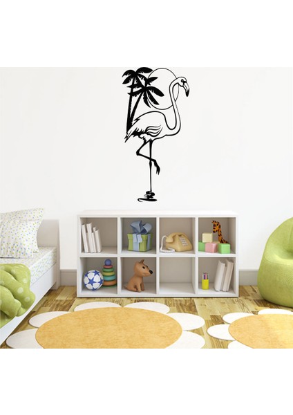 Flamıngo Duvar Stıcker 40 x 80 cm Siyah