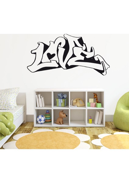 Love Duvar Stıcker 40 x 80 cm Siyah