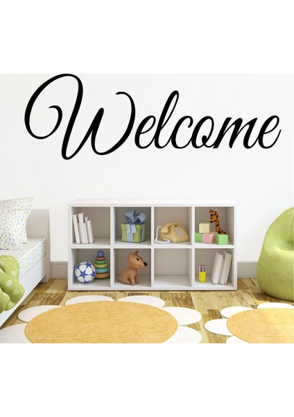 Welcome Duvar Stıcker 60 x 180 cm Siyah