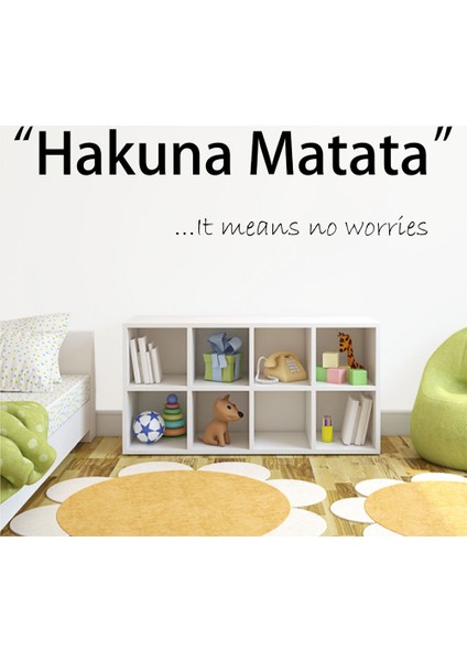 Hakuna Matata Duvar Stıcker 40 x 160 cm Siyah