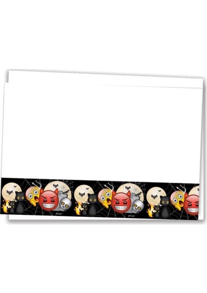 Emoji Korku Masa Örtüsü 120X180