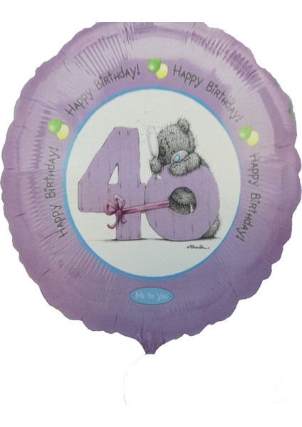 Folyo Balon 40Yaş Pembe Ayıcıklı 18''D.Ü 5Tl