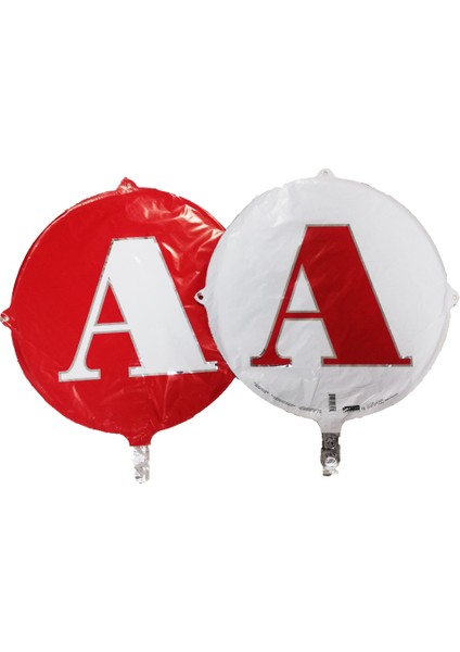 Folyo Balon Harf A Kırmızı-Beyaz 18''