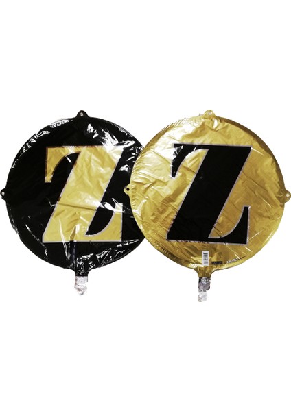 Folyo Balon Harf Z Gold-Siyah 18''
