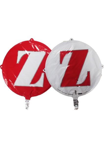 Folyo Balon Harf Z Kırmızı-Beyaz 18''