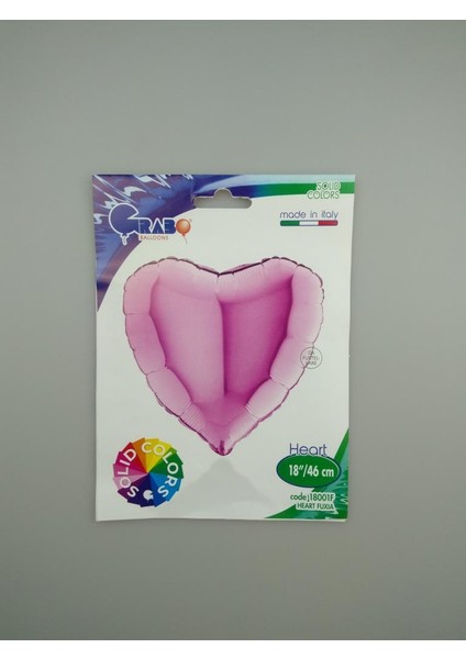 Folyo Balon Kalp 18'' Fuşya D.Ü 5Tl