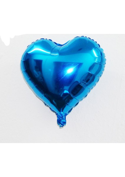 Folyo Balon Kalp Mavi 18''