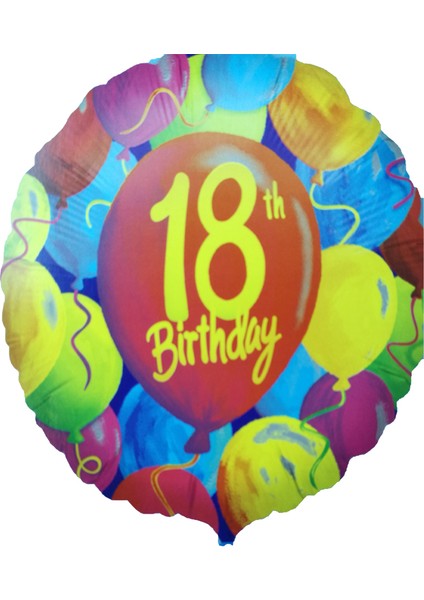 Folyo Balon Rakam 18 Balonlu 18''