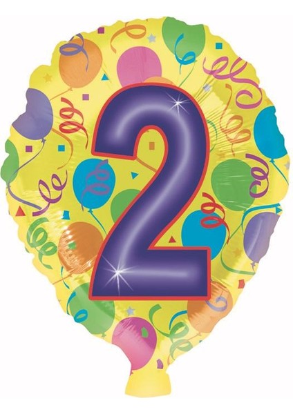 Folyo Balon Rakam 2 Balonlu 18''