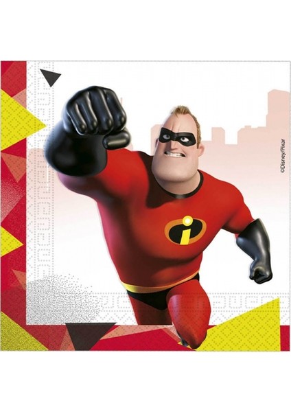 İncredibles İnanılmaz Aile Peçete 20'li