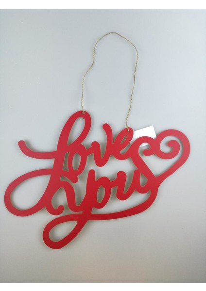 Love You Asma Süs Kırmızı