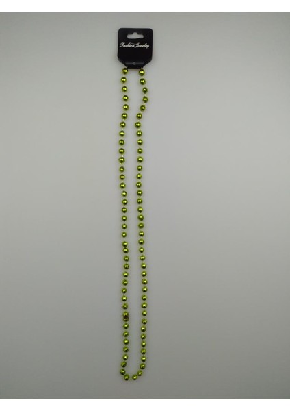 Parti Kolye Boncuk 80 cm Yeşil Metalik