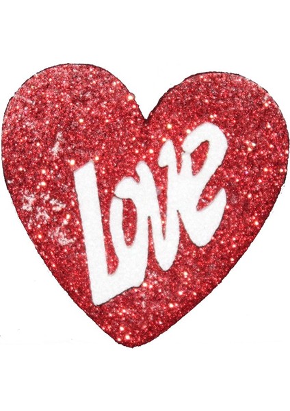 Strafor Kalp Kırmızı Love 13 cm x 13 cm