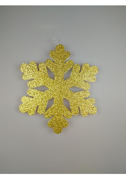 Yılbaşı Strafor Kar Tanesi Gold 25 cm x 25 cm