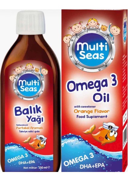 Multi Seas Omega 3 Oil Portakal Aromalı 150 ml