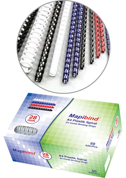 bind 10MM Plastik Spiral 100 Ad