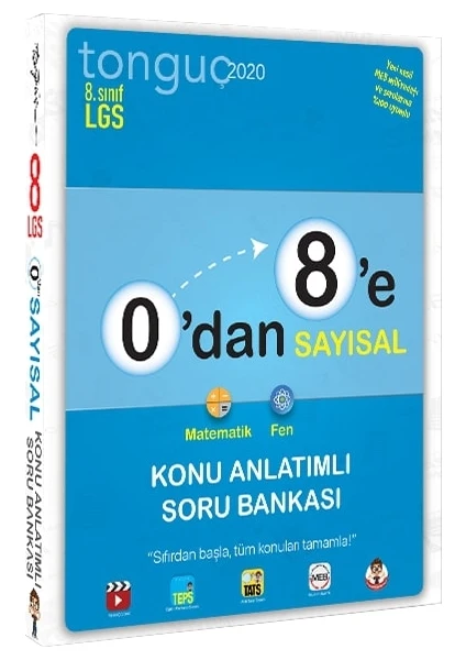 Tonguç Akademi 0'dan 8'e Sayısal Konu Anlatımlı Soru Bankası 2023 yeni