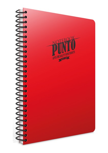 Punto A4 120 Yaprak Kareli Plastik Kapak Spiralli Defter