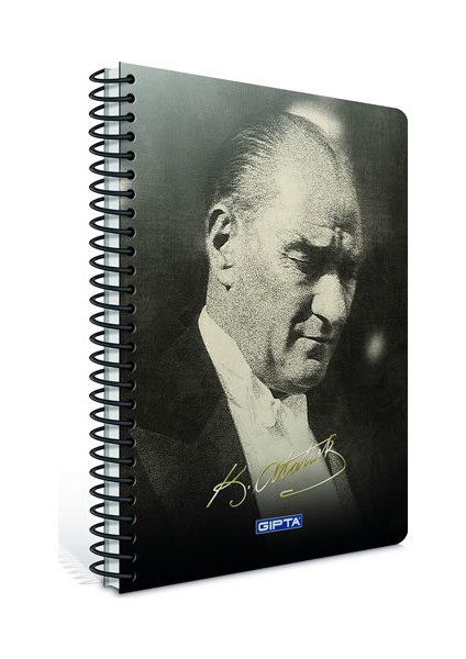 Atatürk Spiralli Sert Kap Defter 17 24 100 Yap Çiz 2650