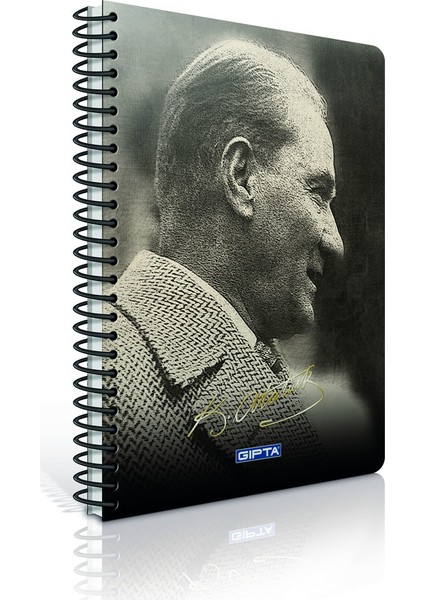 Atatürk Spiralli Sert Kap Defter 17 24 100 Yap Çiz 2650