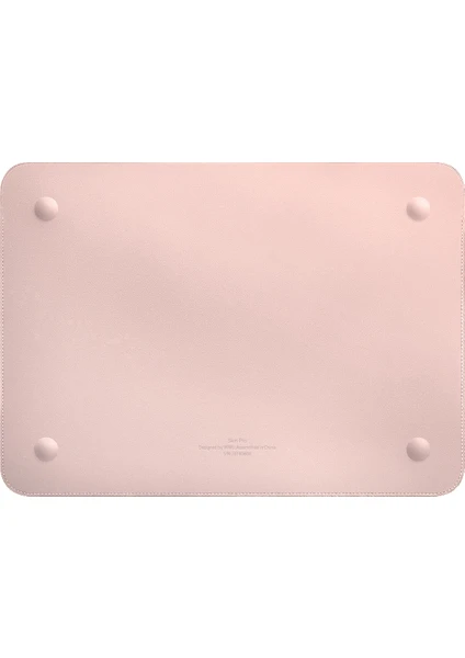 MacBook Pro Air Retina 13.3" Vegan Deri Sleevebag SkinPro Çanta Koruyucu Kese Kılıf 486 Pembe