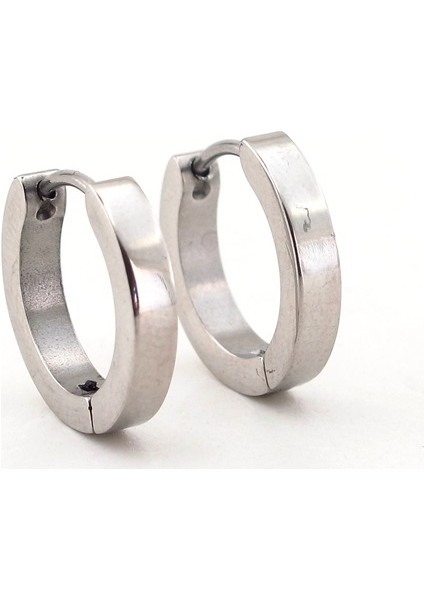 PARLAK ÇELİK 16 MM DIŞ ÇAPLI HALKA ERKEK KÜPE E671