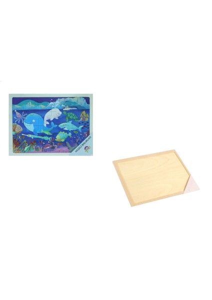 Neşeli Balıklar / 24 Parça Ahşap Puzzle