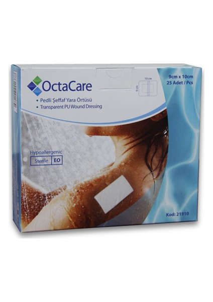 Usmed Octacare Şeffaf Su Geçirmez Yara Örtüsü - 9CMX10CM - 25 Li Kutu