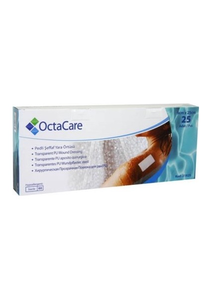 Usmed Octacare Şeffaf Su Geçirmez Yara Örtüsü - 9CMX25CM - 25 Li Kutu
