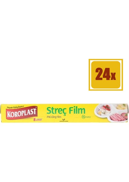 Streç Film 15 Mt 24'lü Set