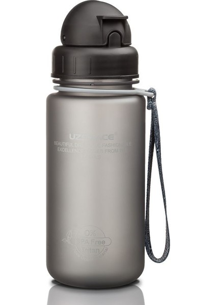 400 ml Tritan Gri Çocuk Matarası - Silikon Pipet Ağızlık