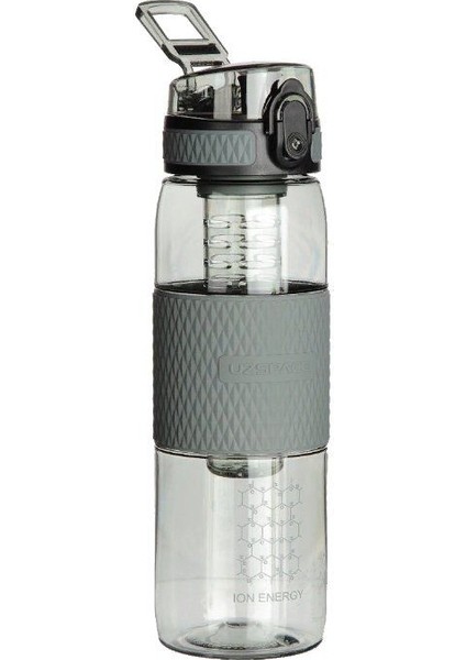 Infuserli 500 ml Gri Detoks Matara - Silikon Gövde