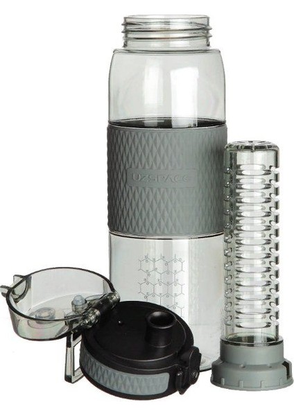 Infuserli 500 ml Gri Detoks Matara - Silikon Gövde fiyatları