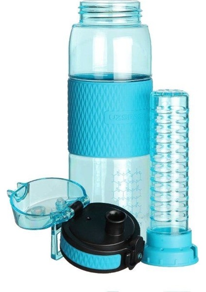 Infuserli 500 ml Mavi Detoks Matara - Silikon Gövde