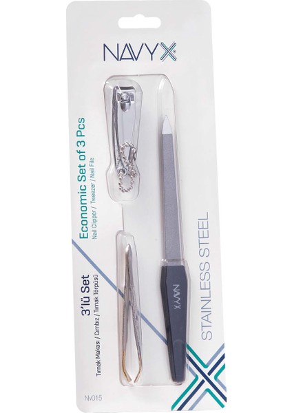 3lü Set Tırnak Makası + Cımbız + Törpü