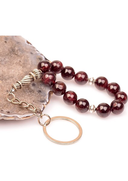 Lal Taşı Tesbih Şeklinde Anahtarlık ( 9 Mm ) fiyatları