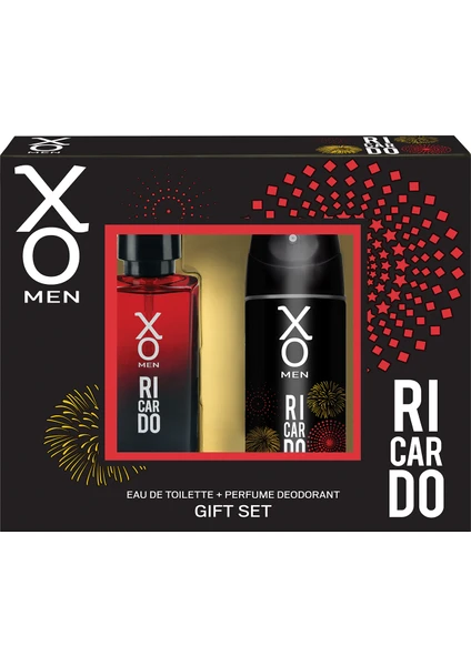 XO Ricardo Erkek Parfüm Seti 100 ml EDT + 125 ml Deodorant