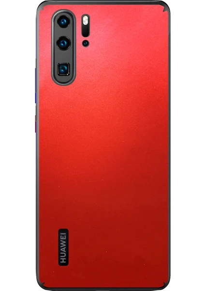 Huawei P30 Pro Arka Koruyucu Stickler ( Sedefli Kırmızı )