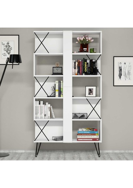 Variant Extra Duvar Raflı Çalışma Masası ve Kitaplık Takımı - Beyaz fırsatları