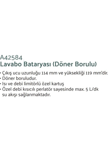 Win S Döner Borulu Lavabo Bataryası