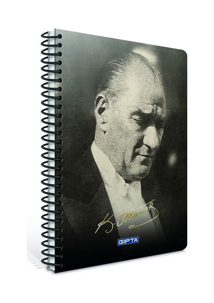 Atatürk Spiralli Sert Kapaklı Defter 17x24-120 Yaprak Kareli fiyatları